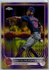 2022 Topps Chrome Sonic Purple Yellow Pulse Refractor /299 Triston McKenzie #142