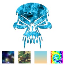 Skull Death Vampire Fang - Decal Sticker - Multiple Patterns  Sizes - ebn1100