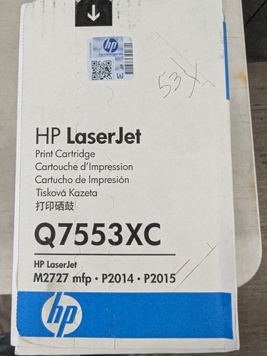 ✨Cartouche de toner noir HP 53X Q7553X LaserJet M2727 P2014 P2015 neuve scellée ✨