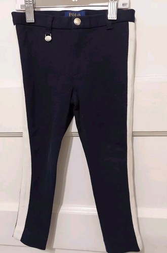 Polo by Ralph Lauren Girl's Size 4 Navy Blue Stretch Ponte Leggings Pants - Picture 5 of 10