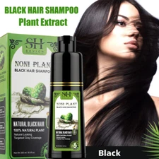 500ml Natural Herbal Black Hair Color Dye Shampoo Permanent Coloring for Unisex