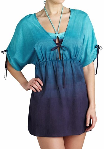 Triumph Verführerisch Sensation 100% Baumwolle Kurz Strandkleid Bedecken  Blau L | eBay