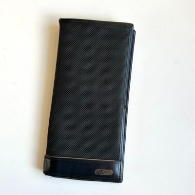 TUMI Authentic Leather long wallet with box Black | eBay