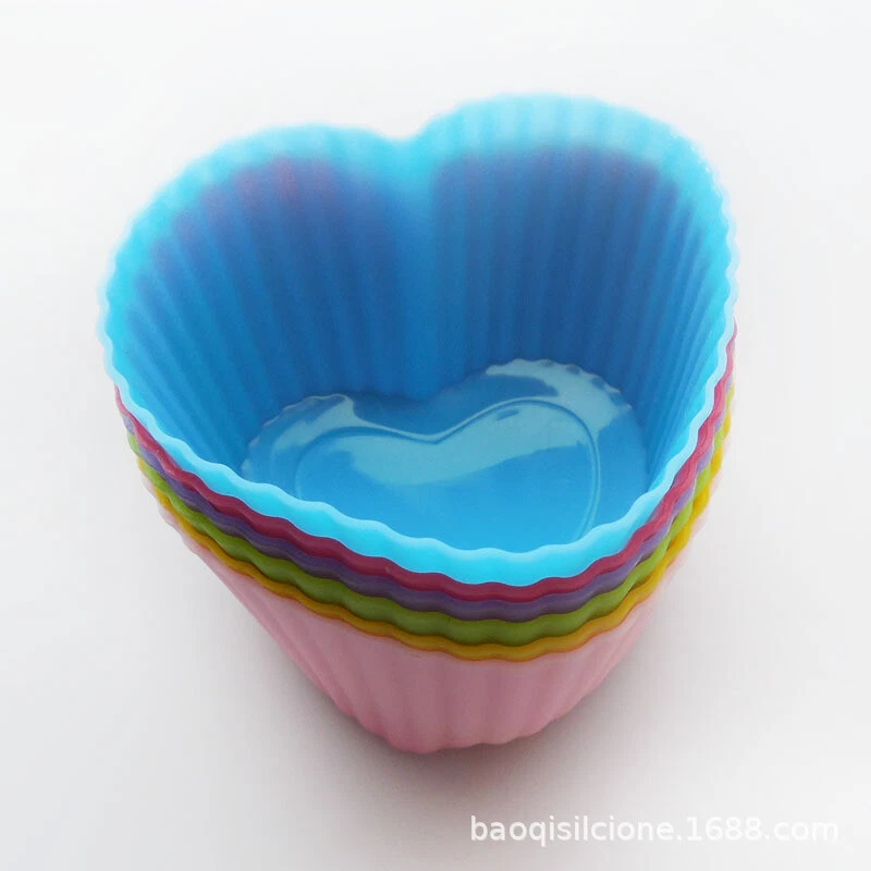 5er Silikon Cupcake-Formen Muffins Wiederverwendbare Muffinförmchen - Bild 4 von 4