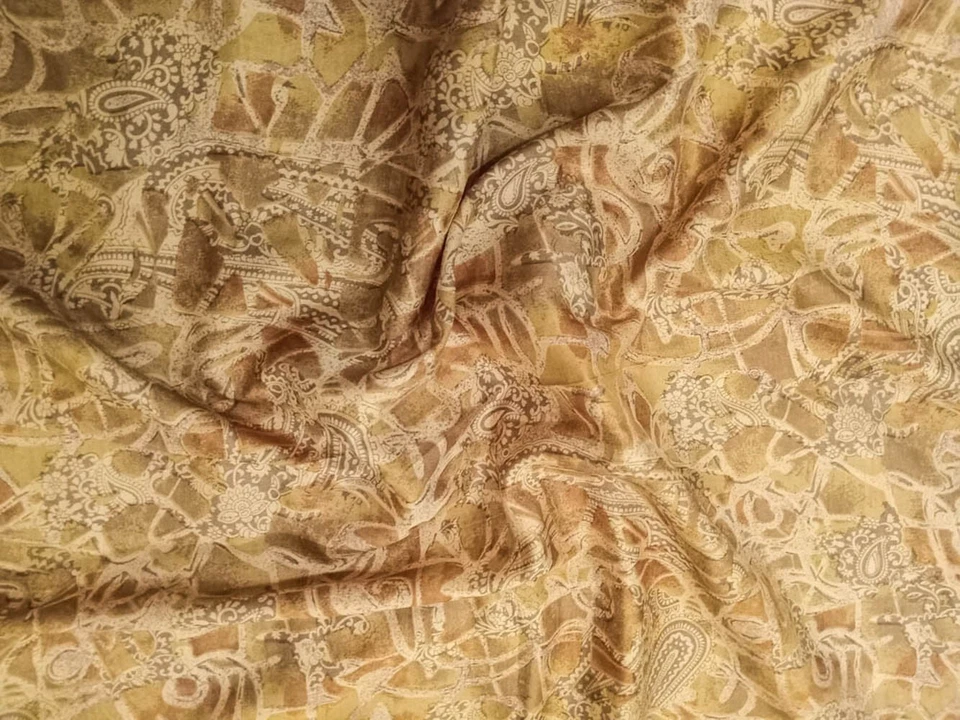 100% Pure Silk Sari Vintage Recycled Saree Silk Printed Fabric Material PSS17272 Foto 3 de 4