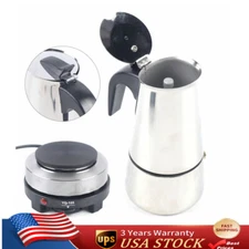Stovetop Espresso Maker Stainless Steel Italian Coffee Machine Maker Moka Pot