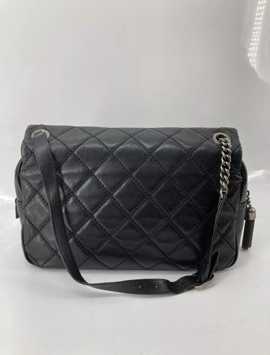 CHANEL Paris-Edinburgh Coco Sporran Flap Bag Black Quilted