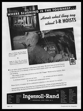 1939 Ingersoll Rand Two Drum Tugger Electric Hoist Mine Shaft Photos Print Ad