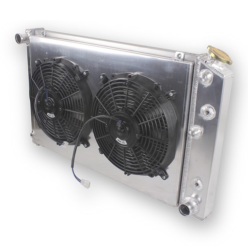 Fans + 4Row Radiator+Shroud For Chevy Camaro 7081 / Monte Carlo 7887