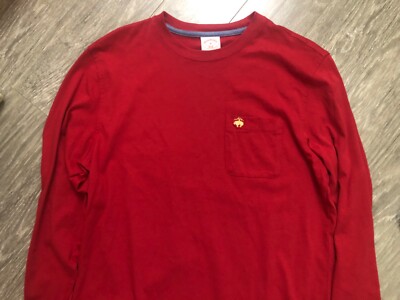 Brooks Brothers 346 Red Long Sleeve T-Shirt Medium Used | eBay