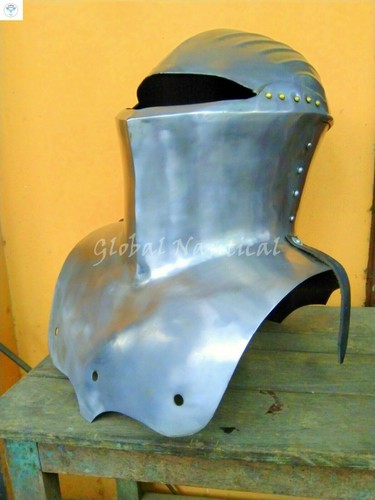 Médiévale Joutes Armor Casque Vintage Bataille Prêt Armure De Cheval Rider - Photo 1 sur 6