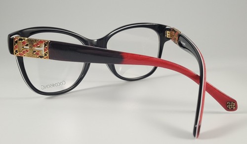 Coco Song Eyeglasses NEW CV 166 Just Illusion Color 1 Black Red Size 53 Cat Eye - Picture 6 of 6