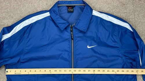 Nike Herren Vintage Full Zip Langarm Windbreaker Jacke Größe Large - Bild 10 von 13