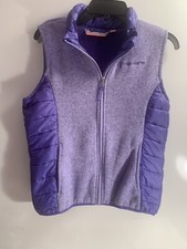 Free Country Girl's Hybrid Vest with Sherpa Lining Ultra Violet Sz 14-16
