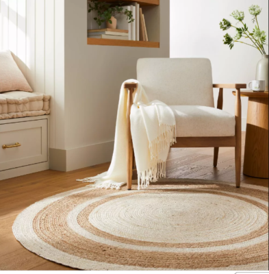 Ramanta Home Jute Braided Rug 8 Ft Round – Large Natural Farmhouse Area Rug, Handwoven Reversible Carpet for Living & Dinning Room, Bedroom, Kitchen, Nursery, Entryway – Boho Coastal Neutral Floor Ramanta Home Jute Braided Rug 8 Ft Round – Large Natural Farmhouse Area Rug, Handwoven Reversible Carpet for Living & Dinning Room, Bedroom, Kitchen, Nursery, Entryway – Boho Coastal Neutral Floor