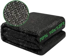 70% Shade Cloth Privacy Screen Outdoor Knitted Sun Wind Block Fabric 10x12ft