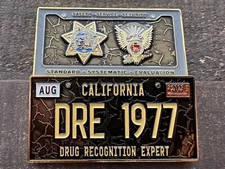 DRE (Drug Recognition Expert) License Plate Challenge Coin