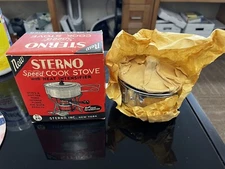 NOS Vintage Sterno Speed Cook Stove No. 25 In Box Never Used Complete Nice