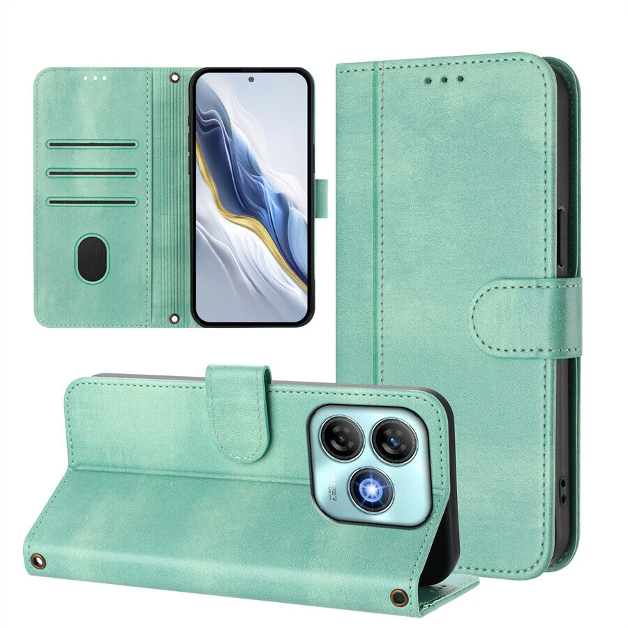Magnetic Leather Wallet Phone Case for ZTE Blade A73 A35 A75 A53 V60 V70 Nubia  - Image 3 of 4