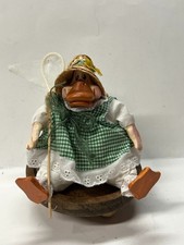 VTG Russ Berrie Kathleen Kelly Critter Miss Happywings Fishing Net Duck