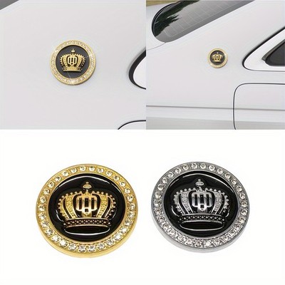 Scratch-Resistant Bling-Effect Fade-Proof Crystal Crown Personalized Car Sticker