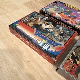 Dragon Quest 1 2 3 4 NINTENDO Famicom FC Japanese NTSC-J CIB w/ Manual Box