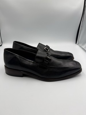 New Johnston and Murphy Archer Bit Loafer Mens Black Leather Shoes / Sz 9M