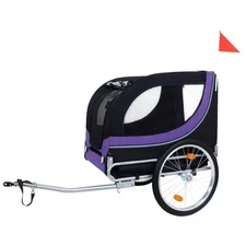 All-Terrain Pet Trailer for Dogs – Spacious 66LB Carrier with Foldable Frame,
