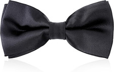 Kids Bow Tie, Boy Bow Ties Pre-tied Silk 100 Classic Solid Adjustable Girls Nec