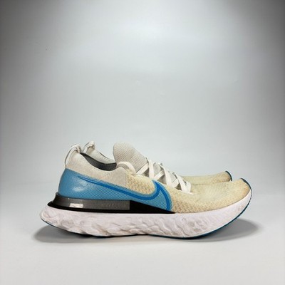Nike React Infinity Run Flyknit 3 White Blue Running Shoes CD4371-101 Mens Sz 10