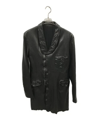 Yohji Yamamoto pour homme x ISAMU KATAYAMA BACKLASH Long Leather Rider Coat 2(M) - Photo 1/4