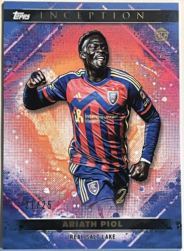 2025 Topps Inception MLS Soccer - Ariath Piol BLUE #/25 RC Real Salt Lake Rookie