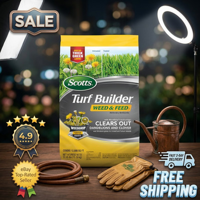 Scotts Turf Builder 33.94 lb Weed & Feed 26-0-3 Lawn Fertilizer 12K sq ft