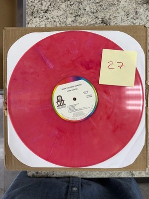Lot of (10) - 12'' Pink Tie-Dye Colored Vinyl Records For Crafts w/ Free Shipping