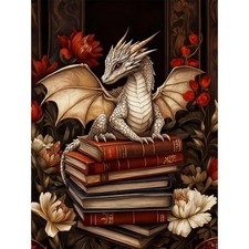 Dragon Diamond Art Kits for Adults,Books Dragon Diamond Painting Kits for Adult