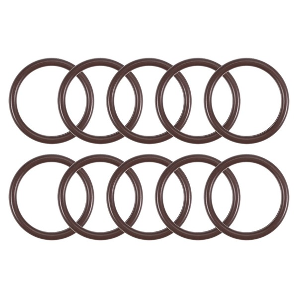 10 Fluorkautschuk O-Ringe 21Mm Od 17Mm Id 2Mm Breite Metrisch Fkm Dichtung-image