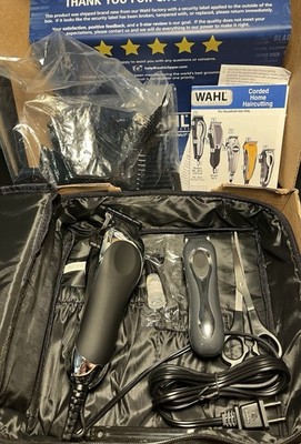 Wahl Deluxe Chrome Pro Corded Clipper for Men, Haircut Trimmer Kit  