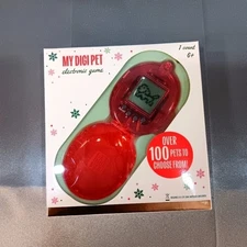 Digi Pet Electronic Virtual Digital Pet Keychain Game Red New Sealed 100 Pets