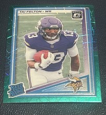 2025 Panini Donruss Optic-Rated Rookie Tai Felton #239 Green Velocity Prizm (RC)