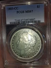 1883 Carson City Morgan Dollar $1 PCGS MS67 Uncirculated Silver Coin