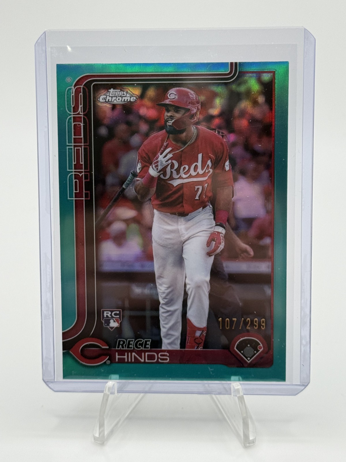 2025 Topps Chrome - Rece Hinds Teal Refractor /299 #253