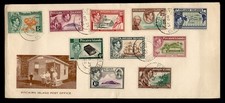 DR WHO 1956 PITCAIRN ISLANDS FDC? KGVI COMBO 2.60 R67432