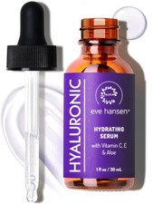 Eve Hansen Hydrating Hyaluronic Acid Serum for Face with 1 Fl Oz Pack of 1