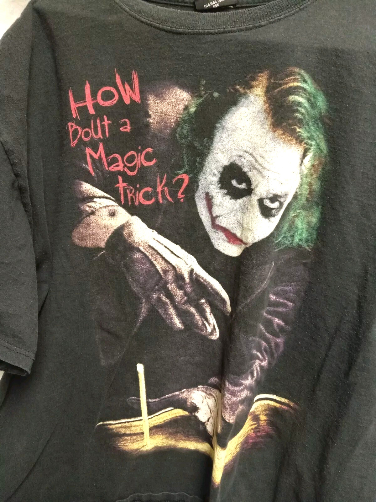 2008 The Dark Night Joker How About a Magic Trick Promotional Tee image 7