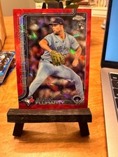 🔥2025 Topps Chrome Update Sapphire #usc161 Mason Fluharty  - Red Refractor 2/5