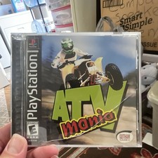 Gotham Games ATV Mania PS1 Racing ATV Game Case & Cover Art NTSC E Vibration