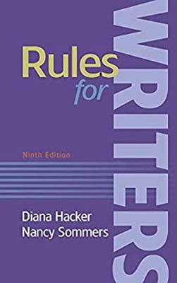 Rules for Writers Spiral Nancy, Hacker, Diana Sommers