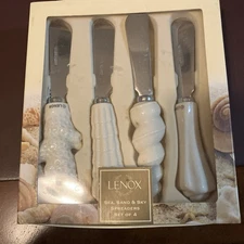 Set of 4 Lenox Sea Sand & Sky Spreaders in box charcuterie - NIB