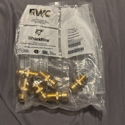 Lot of 6 Sharkbite 1/4''×1/2'' MNPT Male Adapter NEW U110LF Free SHIP!!