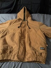 Berne Mens Hooded Canvas Jacket Fire Resistent size: Medium
